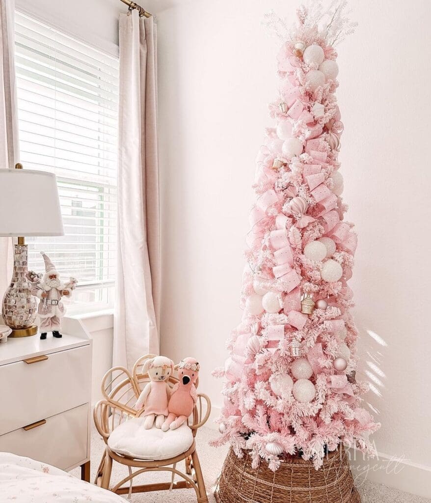 Sierra Honeycutt's daughters Pink Christmas Tree