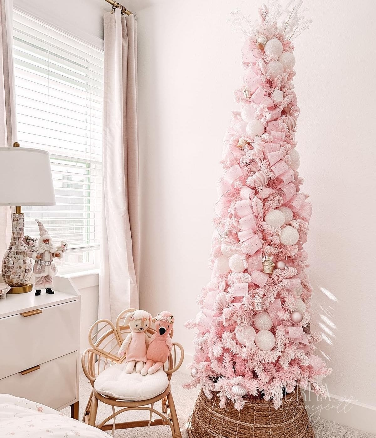 Sierra Honeycutt's daughters Pink Christmas Tree